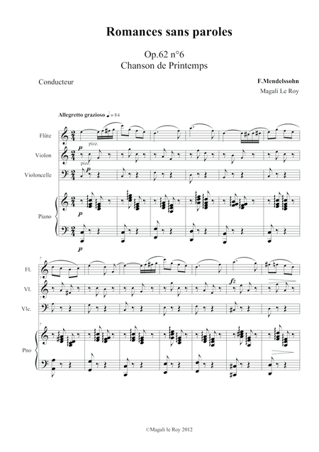 Chanson de printemps (Spring-Song) (arr. Magali Le Roy)