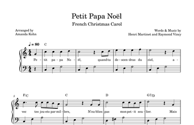 Petit Papa Noël (French Christmas song) - EASY (arr. Amanda Kohn)