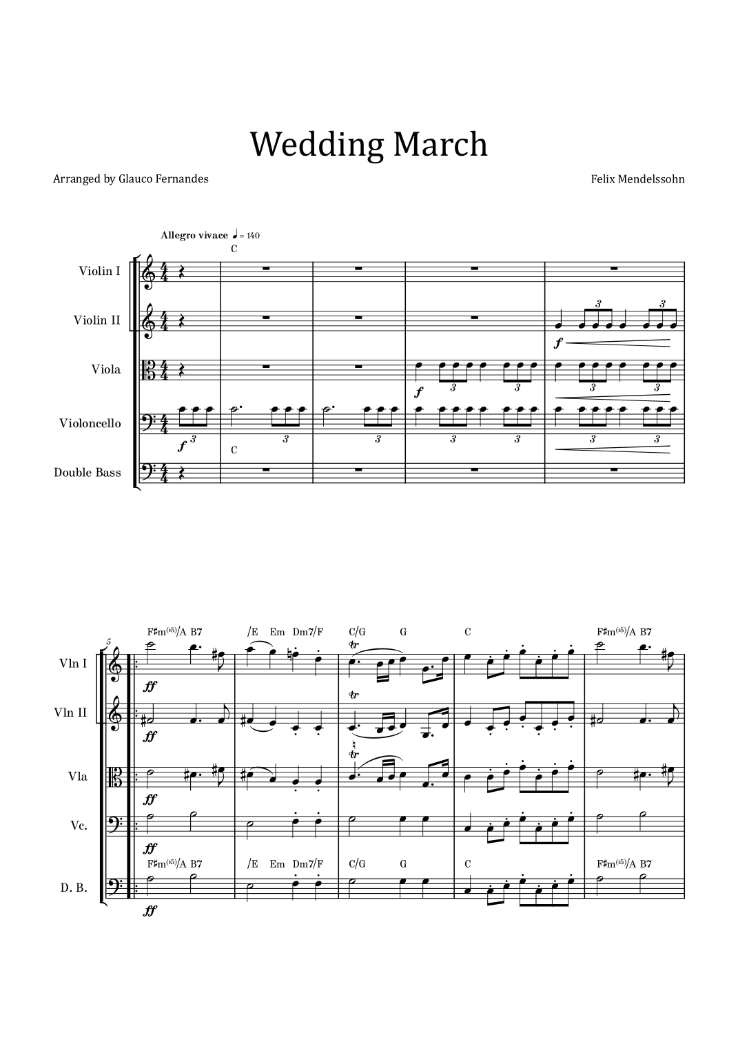 Wedding March (arr. Glauco Fernandes)