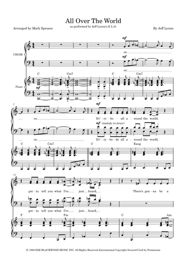 All Over The World (arr. Mark Sproson)
