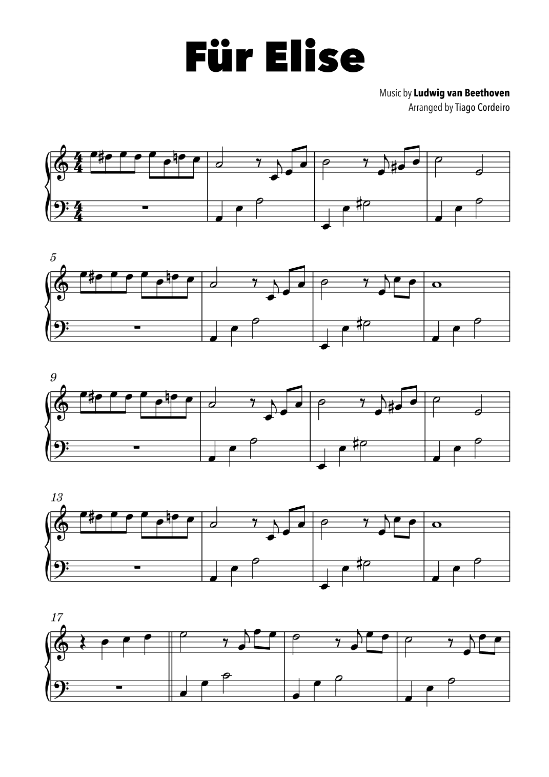 Für Elise (arr. Tiago Cordeiro)