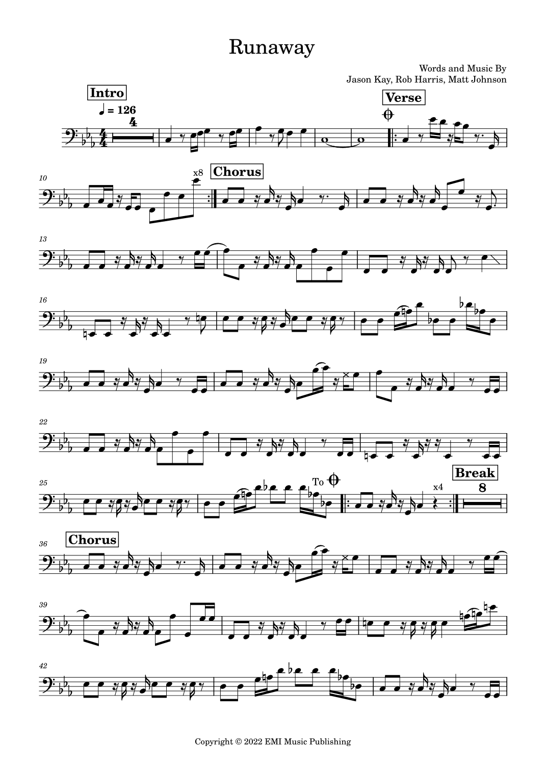 Runaway (arr. Marcus Gram Jacobsen)
