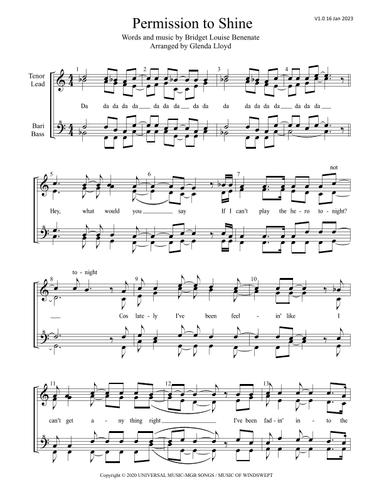Permission To Shine (arr. Glenda Lloyd)