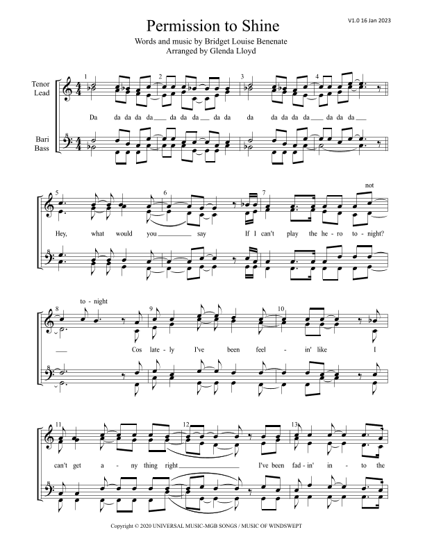 Permission To Shine (arr. Glenda Lloyd)
