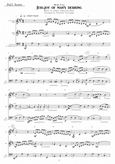 Jesu,Joy of Man's Desiring (arr. Tsuyoshi Yoroiguma)