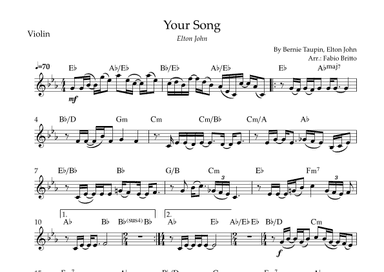 Your Song (arr. Fabio Britto)