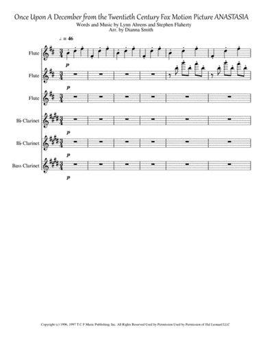 Once Upon A December from the Twentieth Century Fox Motion Picture ANASTASIA (arr. Dianna Smith)