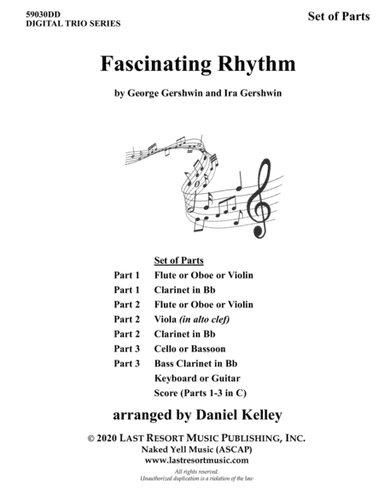 Fascinating Rhythm for String Trio (or Wind Trio or Mixed Trio) Music for Three (arr. Daniel Kelley)