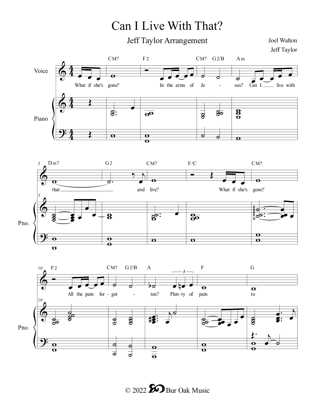 Can I Live With That (Jeff Taylor Arrangement)