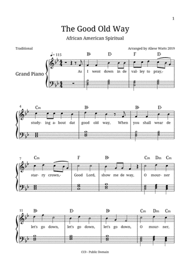 The Good Old Way (arr. Aliese Watts)