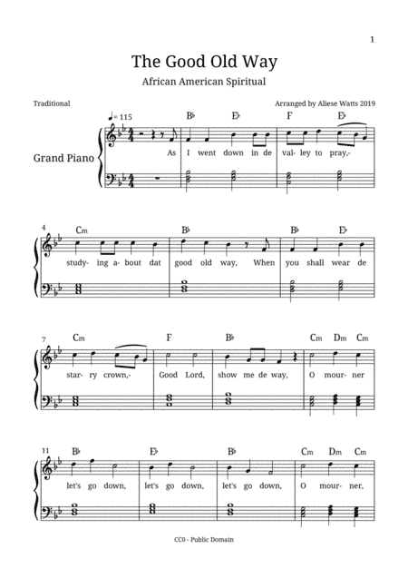 The Good Old Way (arr. Aliese Watts)