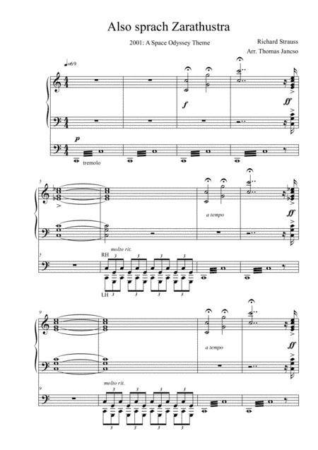 Thus Spoke Zarathustra (arr. Thomas Jancso)
