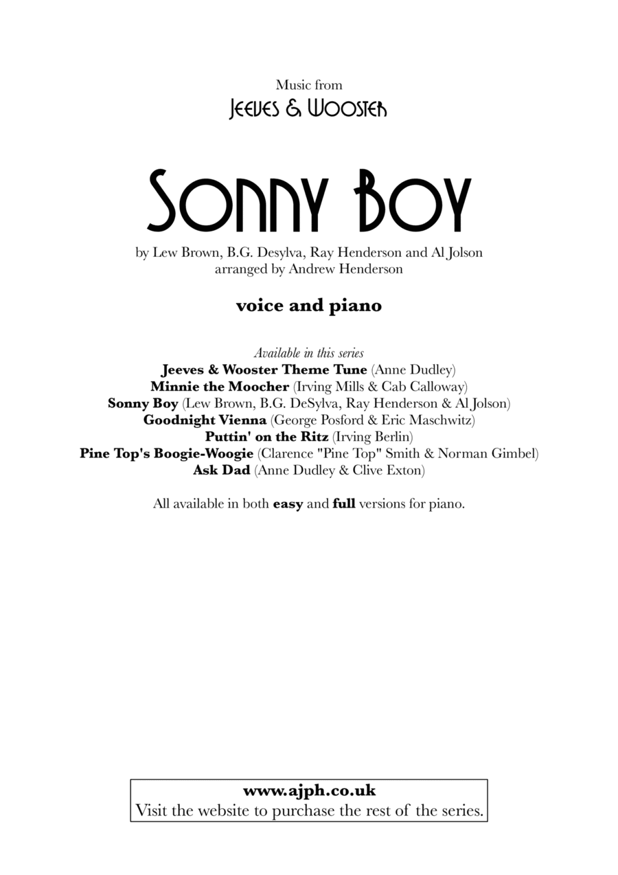 Sonny Boy (arr. Andrew Henderson)