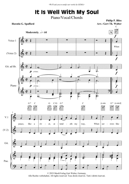 It Is Well With My Soul (arr. Gert Th. Walter)