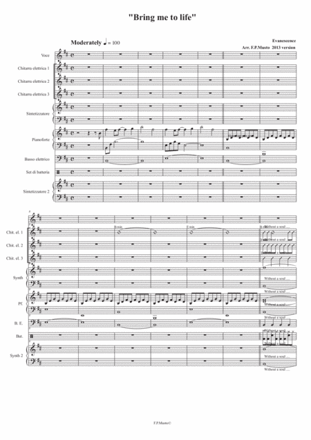 Bring Me To Life (arr. Francesco Paolo Musto)