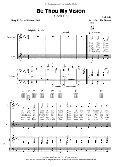 Be Thou My Vision (arr. Gert Th. Walter)