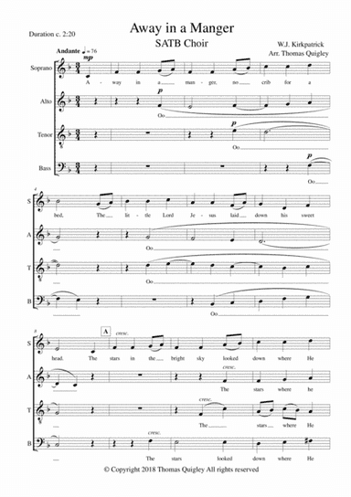 Away in a Manger (arr. Thomas Quigley)