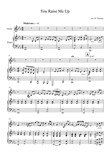 You Raise Me Up (arr. B. Thomas)