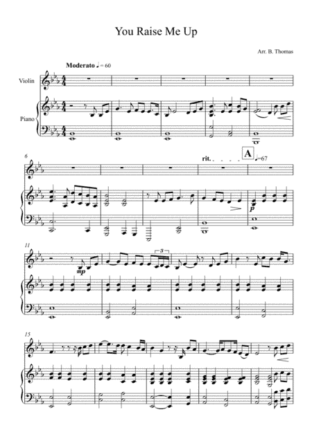 You Raise Me Up (arr. B. Thomas)