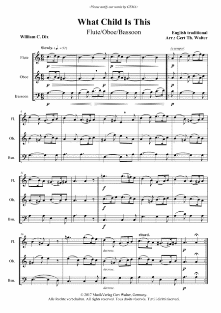 What Child Is This (arr. Gert Th. Walter)