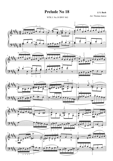 Prelude and Fugue in G# minor, BWV 863 (arr. Thomas Jancso)