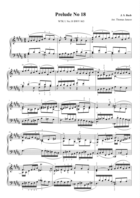 Prelude and Fugue in G# minor, BWV 863 (arr. Thomas Jancso)