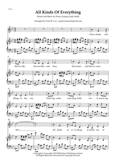 All Kinds Of Everything (arr. Paul W. Cox)