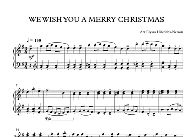 WE WISH YOU A MERRY CHRISTMAS Arr Elyssa Hinrichs-Nelson (arr. Elyssa Hinrichs-Nelson)