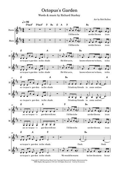 Octopus's Garden (arr. Rob Bullen)