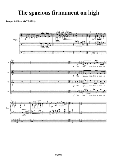 The spacious firmament on high