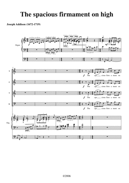 The spacious firmament on high