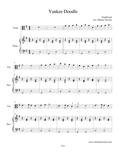 Yankee Doodle (arr. Miriam Troxler)