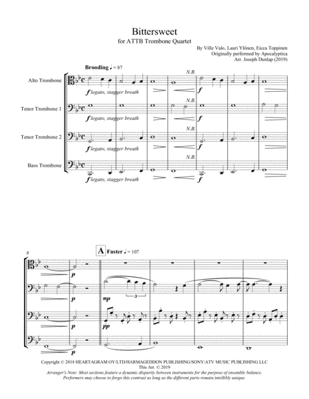 Bittersweet (arr. Joseph Dunlap)