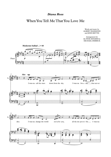 When You Tell Me That You Love Me (arr. Michael Derrick)