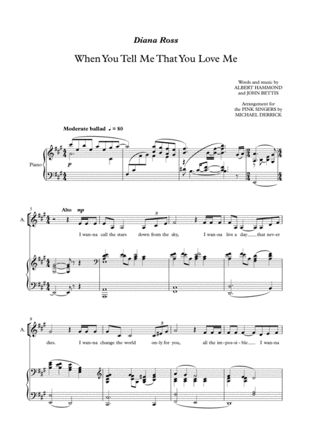 When You Tell Me That You Love Me (arr. Michael Derrick)