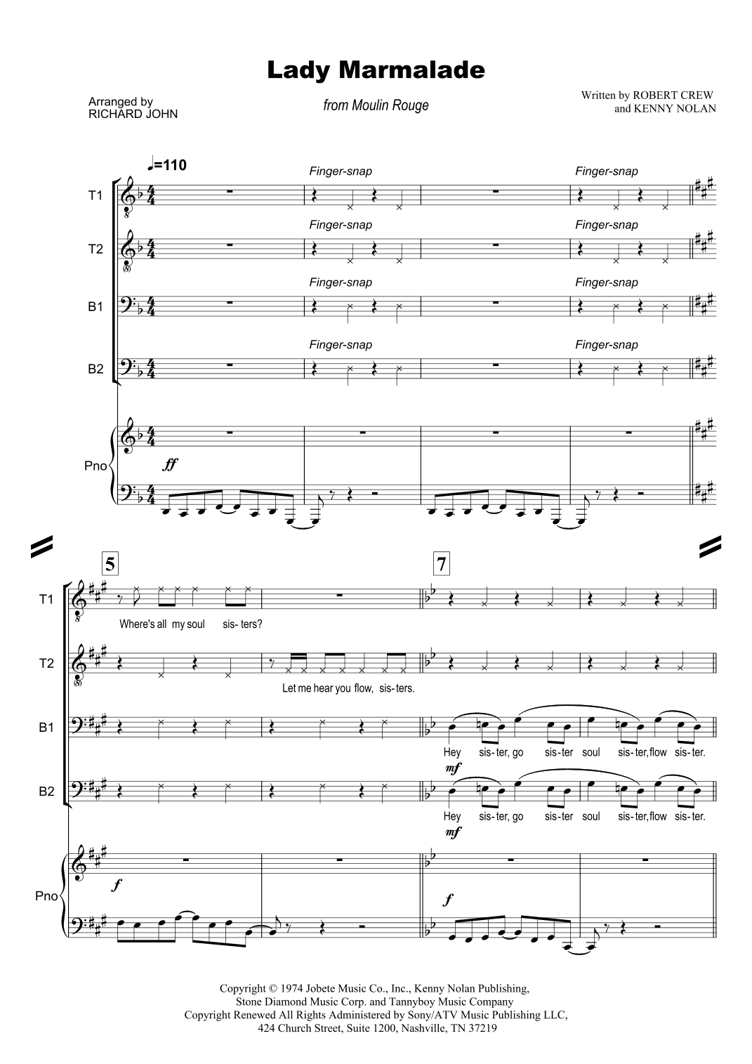 Lady Marmalade (arr. Richard John)