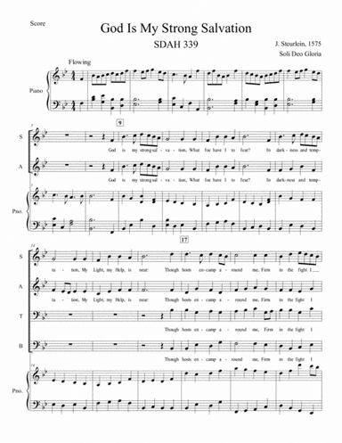 God Is My Strong Salvation for SATB choir and piano (arr. A S)