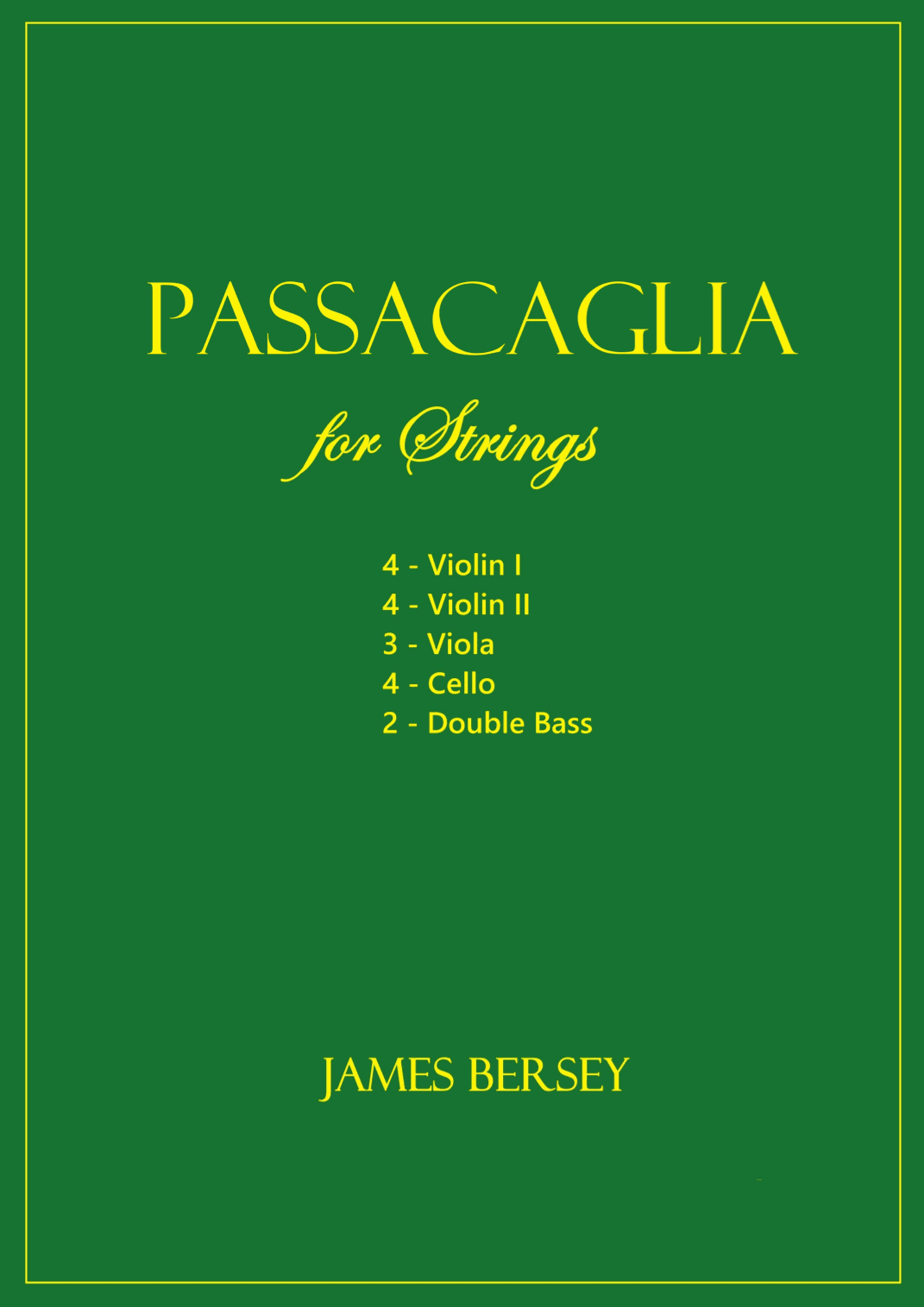 Passacaglia (for strings - score & parts)