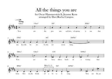 All The Things You Are (arr. Davi Rocha Campos)