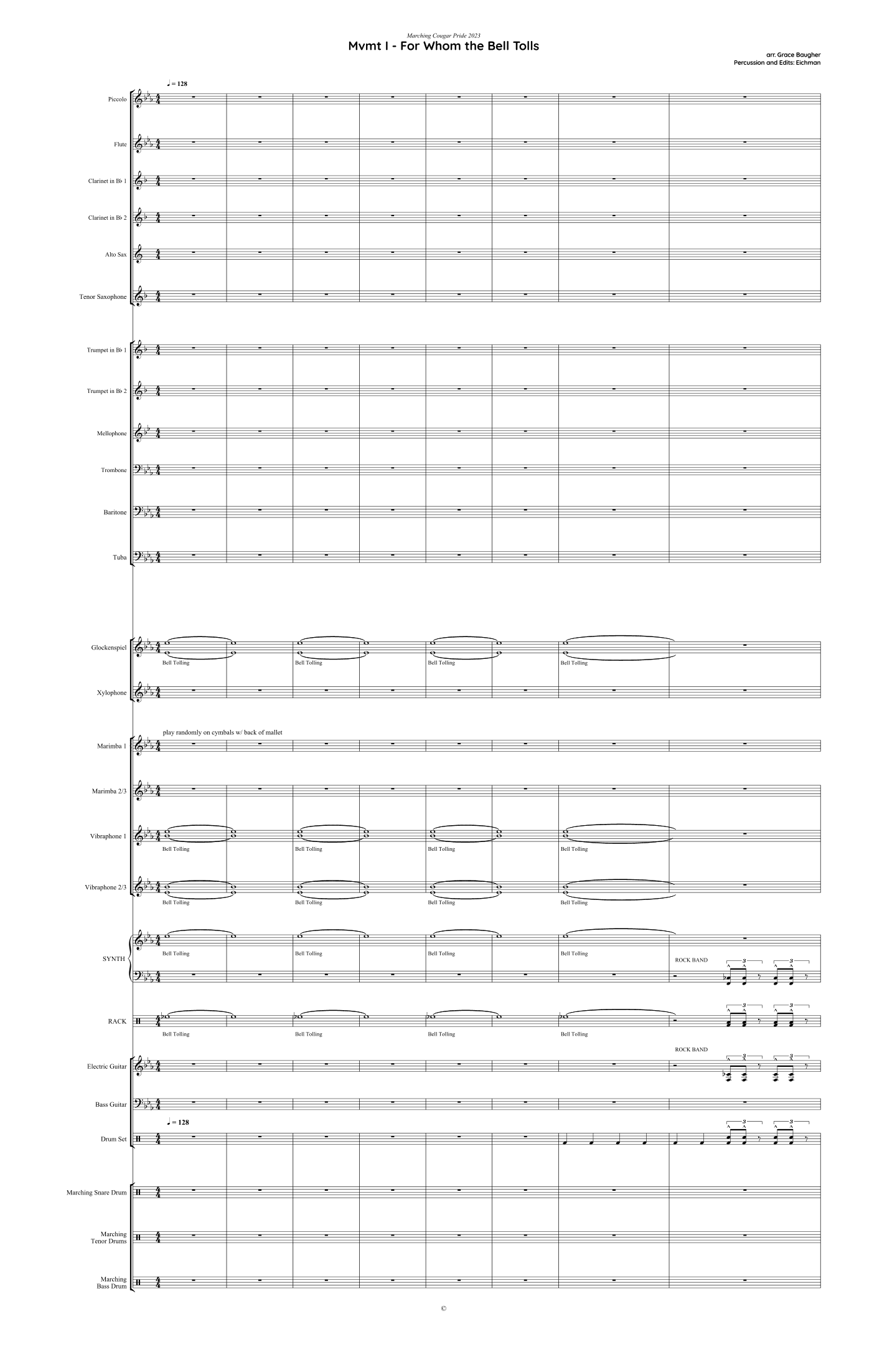 For Whom The Bell Tolls (arr. Grace Baugher)