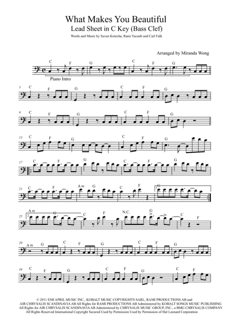 What Makes You Beautiful (arr. Miranda Wong)