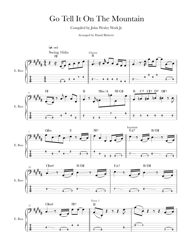 Go Tell It On The Mountain (arr. Daniel Roberts)