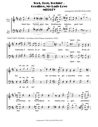 Toot, Toot, Tootsie-Goodbye My Lady Love Medley (arr. David Wallace)