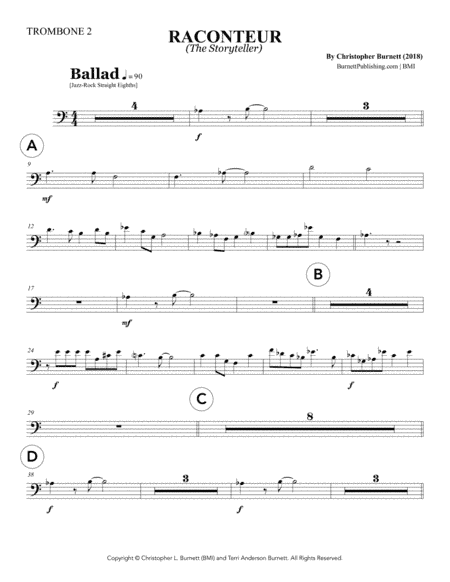 RACONTEUR (The Storyteller) - Trombone 2