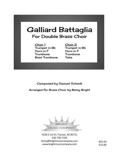 Galliard Battaglia for Double Brass Choir (8-part) (arr. Betsy Bright)