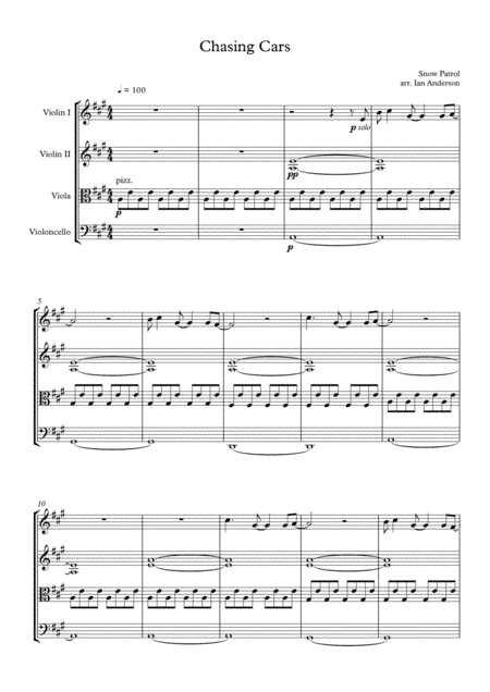 Chasing Cars (arr. Ian Anderson)