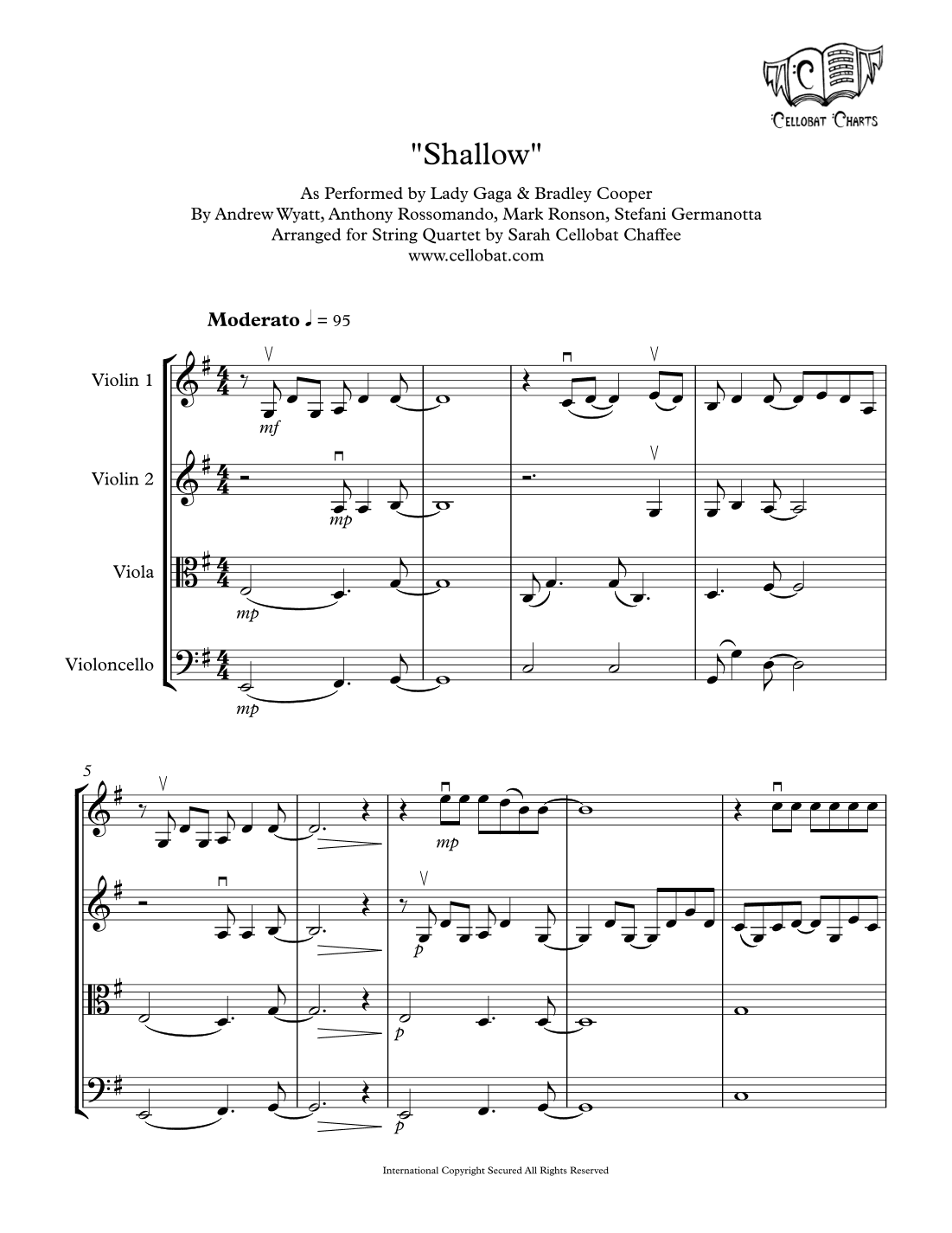 Shallow (arr. Sarah Cellobat Chaffee)