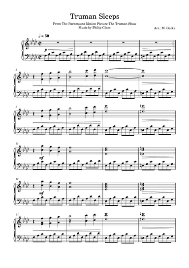 Truman Sleeps (arr. Magdalena Galka)