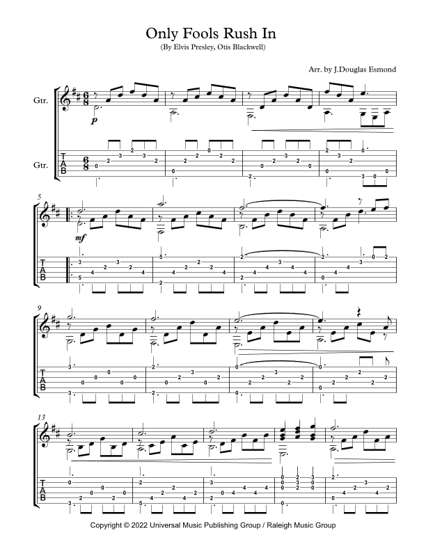 Only Fools Rush In (arr. James D. Esmond)
