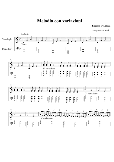 Eugenio D'Andrea Melodia for piano